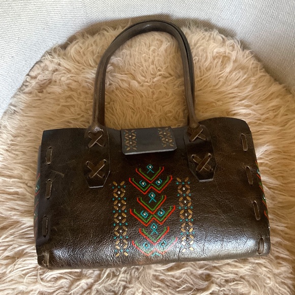 ONE OF A KIND! Calleen Codrero Custom made leather shoulder bag - Picture 1 of 16